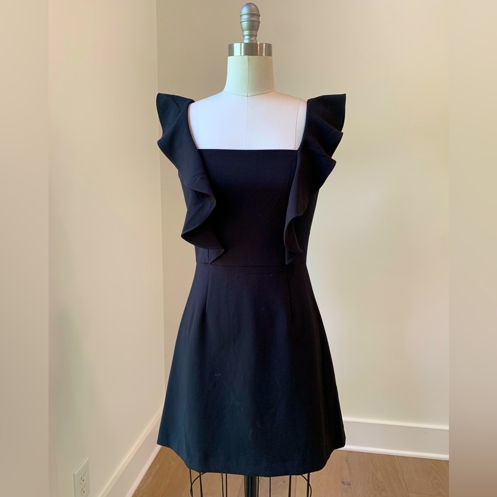 XS Black French Connection Ruffle Dress